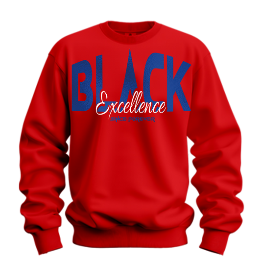 BLACK EXCELLENCE Fleece Crew Sweatshirt