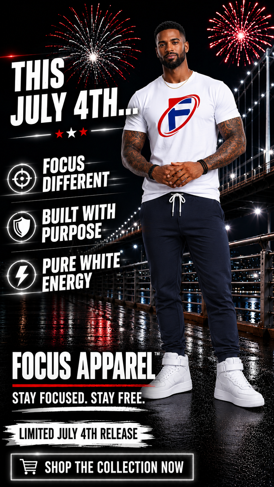 FOCUS APPAREL™ White Pure Energy Shirt