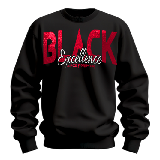 BLACK EXCELLENCE Fleece Crew Sweatshirt